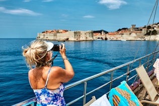The Dubrovnik walls from a Cruise