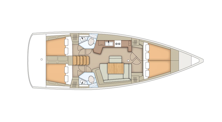 Premier Yacht Cabin Plan